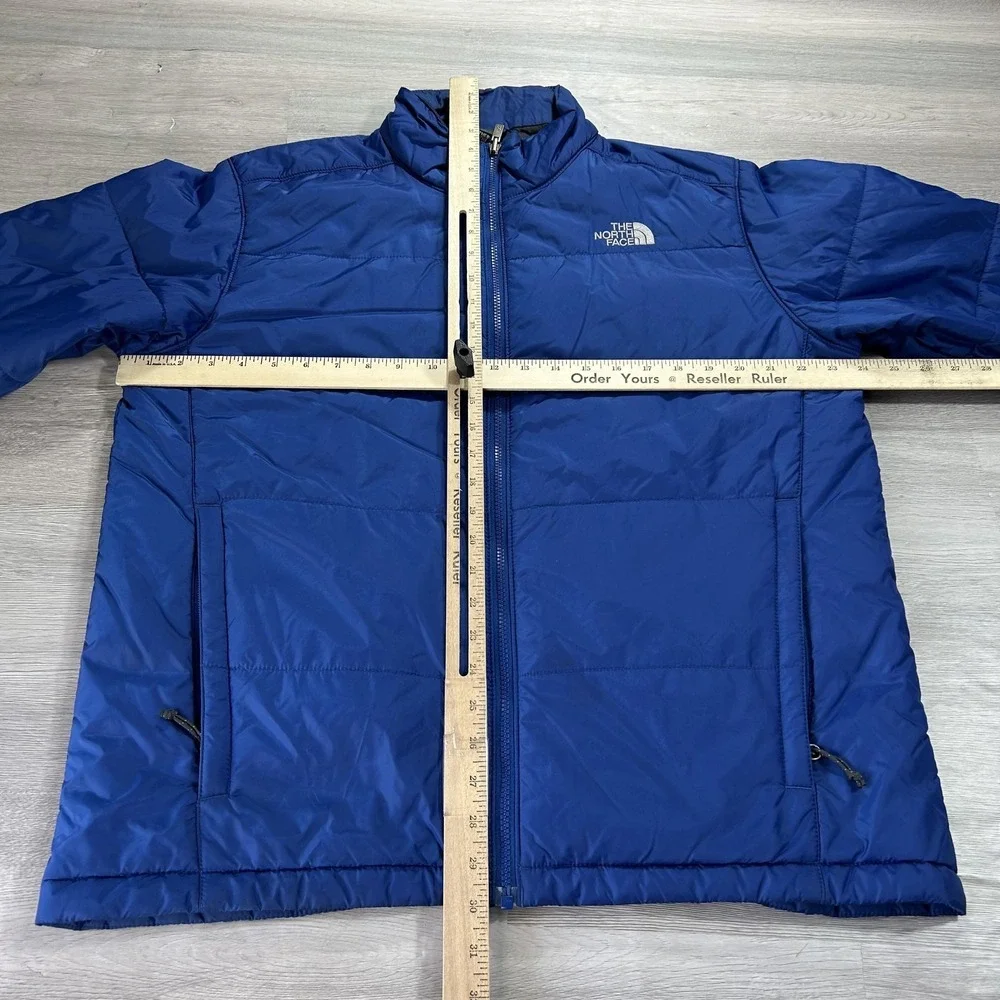 The North Face Jacket‎ Mens Large Blue Puffer Full Zip Insulated Lined Pockets